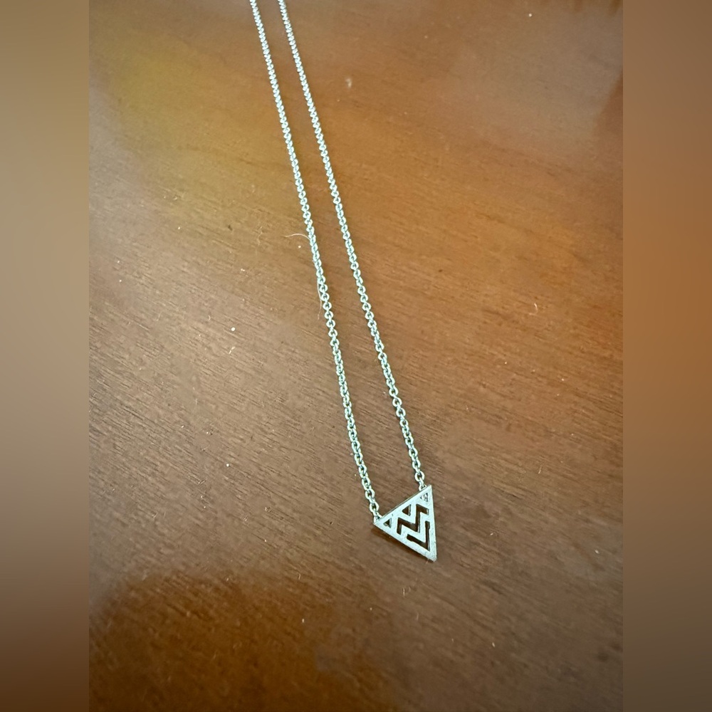 Silver Geometric Pendant Necklace